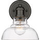 Carver 1 Light 8 inch Matte Black Bath Fixture Wall Light